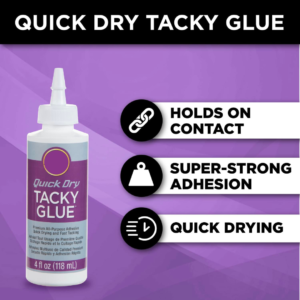 Quick Dry Tacky Glue, 4 FL OZ - 3 Pack