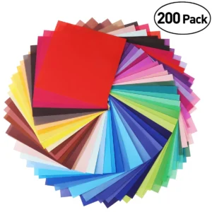 200 Sheets of Origami Paper - Vivid Colors