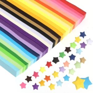 2700-Sheets Of Origami Star Papers 27 Colors