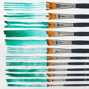 12 Piece Special Effects Artist Paint Brush Set - Multi-Liner