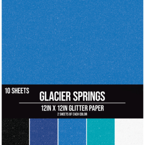 Glitter Blue Glacier Paper Pad, 12