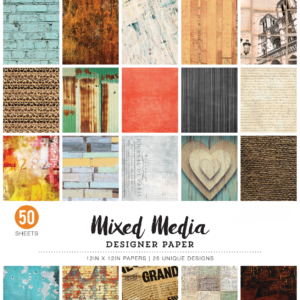 Mixed Media Multicolor Designer Paper, 12