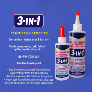 3-in-1 Advanced Crafting Glue, 4-Ounce, 1-Pack